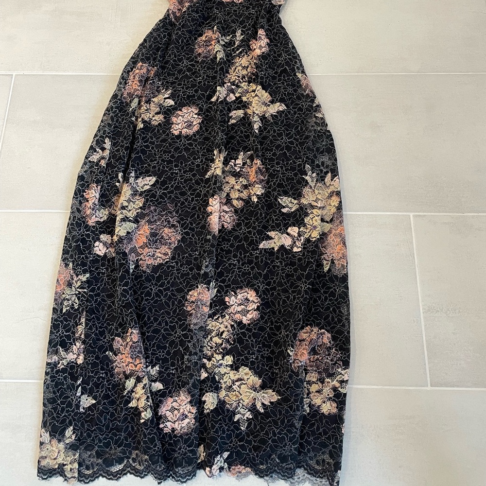 Free People x REVOLVE Butterfly Babe Lace Maxi Dress in Black Combo - Picture 7 of 8